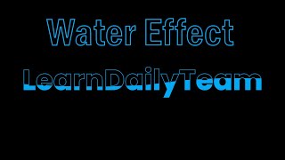How To Make Water Wave Text Animation Effect Using HTML CSS | CSS Text Effect | #Learndailyteam