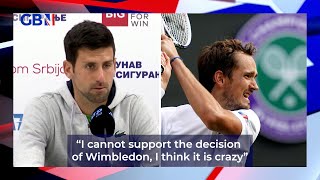 Novak Djokovic slams Wimbledon's "CRAZY" decision to ban Russian and Belarusian players