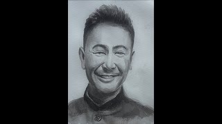 N133  每日水墨人物素描 先生 Daily Water-ink Portrait Sketch Gentleman 수묵 인물 스케치 水墨画の人物スケッチ