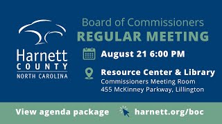 Harnett County Regular Meeting 08/21/23