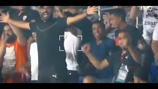 فرحة جماهير ولاعبي نادي الزمالك بعد هدف مروان حمدي في وادي دجلة والإقتراب من تحقيق لقب الدوري