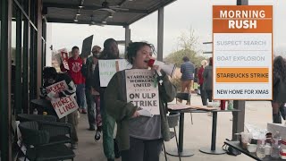 Starbucks baristas in Denton strike through Christmas Eve