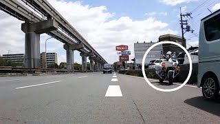 PCX（KF30）・スズキ自動車の軽ワゴンさんが,  白バイさんに捕まる！ 一般道路, 環状線西向き側道で！～～～