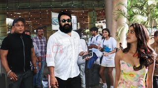 62yrs Old Mohanlal Looking Young and Stylish spotted at Mumbai International Airport | Janhvi kapoor