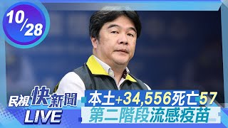 【LIVE】1028 本土+34556第二階段流感疫苗施打規劃 指揮中心說明｜民視快新聞｜