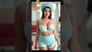 4K Beautiful Vibrant Indian Ai Nurse At Hospital Lobby#lookbook #bikini #shorts  #viral #shortsfeed