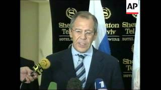 Israeli FM Livni, Russian FM Lavrov hold presser