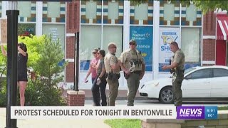 Protesters gather at Bentonville Square after death of George Floyd