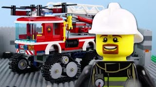 LEGO Experimental Fire Truck Build STOP MOTION LEGO Fireman Truck & Cars | Billy Bricks Compilations