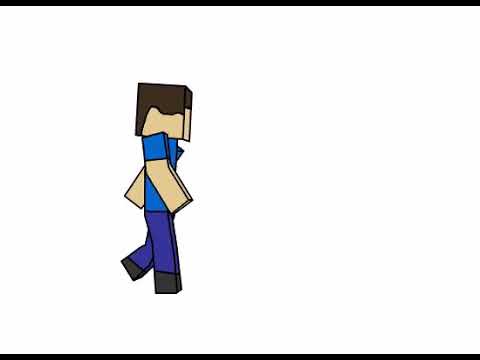 Minecraft Player Walking Cycle Animation Test - YouTube