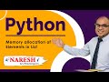 Memory allocation of Elements in List | Python List Tutorial | Naresh IT