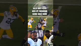 Jalen Hurts Never Gives Up: Touchdown Saving Chase Down vs Packers! Philadelphia Eagles #shorts