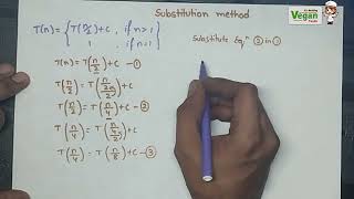 Substitution method (recurance relation)| Data structures & Algorithms