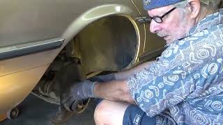 Classic Mercedes-Benz parking brake shoe replacement