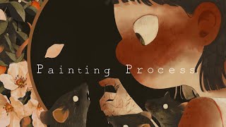 Painting Process:수채화 일러스트/Watercolor illustration \