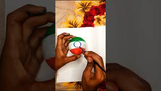 Indian flag painting on ball | 🇮🇳 art | independence day ball art | Happy independence day