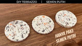 [ENG SUB] DIY terrazzo dari semen putih | Home made terrazzo from white cement | DIY Home Decor