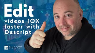 Descript Tutorial: Edit Videos 10X Faster (2-Clip & Transitions Walkthrough!)
