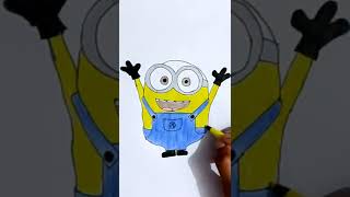 Drawing & Colouring of Minion| Encyclo Videa| #shorts #minions #drawing #painting #despicableme