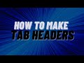 How To Create Tab Headers In Html ,CSS And JavaScript.