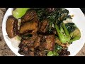 Braised pork belly with bok choy: Cincinnati style