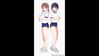 【イラスト静止画メイキング】ブルマー女子 #Shorts #ブルマ #体操服