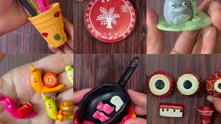 DIY Clay Charms 🐧🐷🐸🦒| Handmade Clay charms | Totoro | varli painting|snail|cute charm| accessories