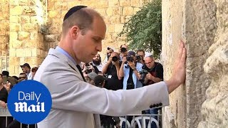 Prince William visits Jerusalem's Western Wall on first Israel Royal visit