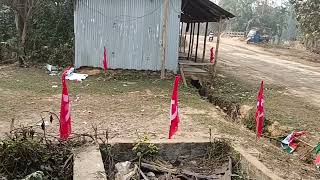 Opposition flags vandalized in Khowai.