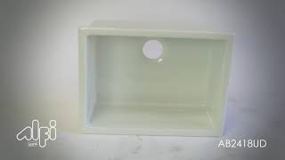 ALFI brand AB2418UD Fireclay Undermount Sink