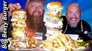 DOUBLE DESTRUCTION - Maggio's Big Beefy Burger Challenge done TWICE