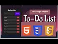 (Part 3 : )JavaScript Project: To-Do List App with CRUD & Local Storage Tutorial