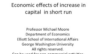 Economic effects of FDI (increase in capital) in short run (sector-specific capital)