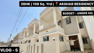 READY TO MOVE PREMIUM 3BHK BUNGALOW IN BHUJ | 📍AKSHAR RESIDENCY, KODKI ROAD | VLOG - 5