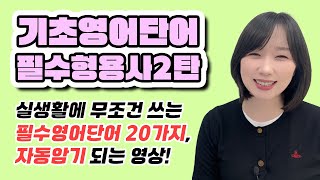 ✏️영어 초보 필수 영단어✏️ 단어 + 발음 + 문장 패턴까지! 자동암기되는 영상, 틀어만 놓으세요!