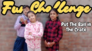 Kids' Fun Challenge: Putting Balls In An Egg Crate