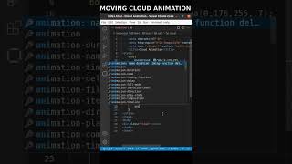 Moving Cloud Animation | HTML CSS #cssanimation