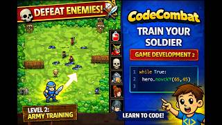 Learn Python for Kids | Game Development 2 – Army Training 2 (CodeCombat Step-by-Step)