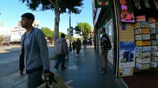 Walking in Hollywood Walk of Fame