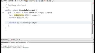 Java Tutorial 5 - SimpleInterest