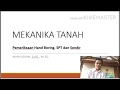 Mekanika Tanah #1: Hand Boring, Standard Penetration Test, Sondir