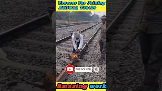 Thermite welding process for joiningrailway tracks #indian #railway #welding