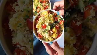 Easy chicken couscous salad is the perfect healthy lunch or light dinner. #couscous #couscoussalad