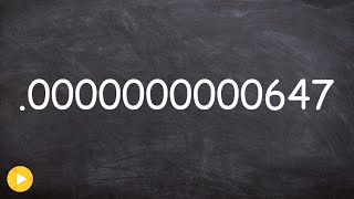 How to write a number less than zero in scientific notation