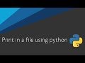 Create a new file and print using python | Uishaper | 2019