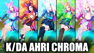 All KDA ALL OUT Ahri Chroma Skins Spotlight - Baddest Exclusive (League of Legends)