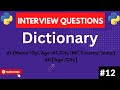 Extracting values from dictionaries with for loops | python interview
