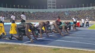 Usain Bolt wins in 9.88 at The Racers Grand Prix