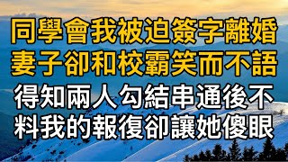 “你算個什麼東西！”，同學會我被迫簽字離婚妻子卻和校霸笑而不語，得知兩人勾結串通後不料我的報復卻讓她傻眼！一口氣看完 ｜完結文｜真實故事 ｜都市男女｜情感｜男閨蜜｜妻子出軌｜楓林情感