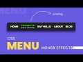 Navigation Menu Bar Hover Effects Using Html & CSS | Menu Hover Effects